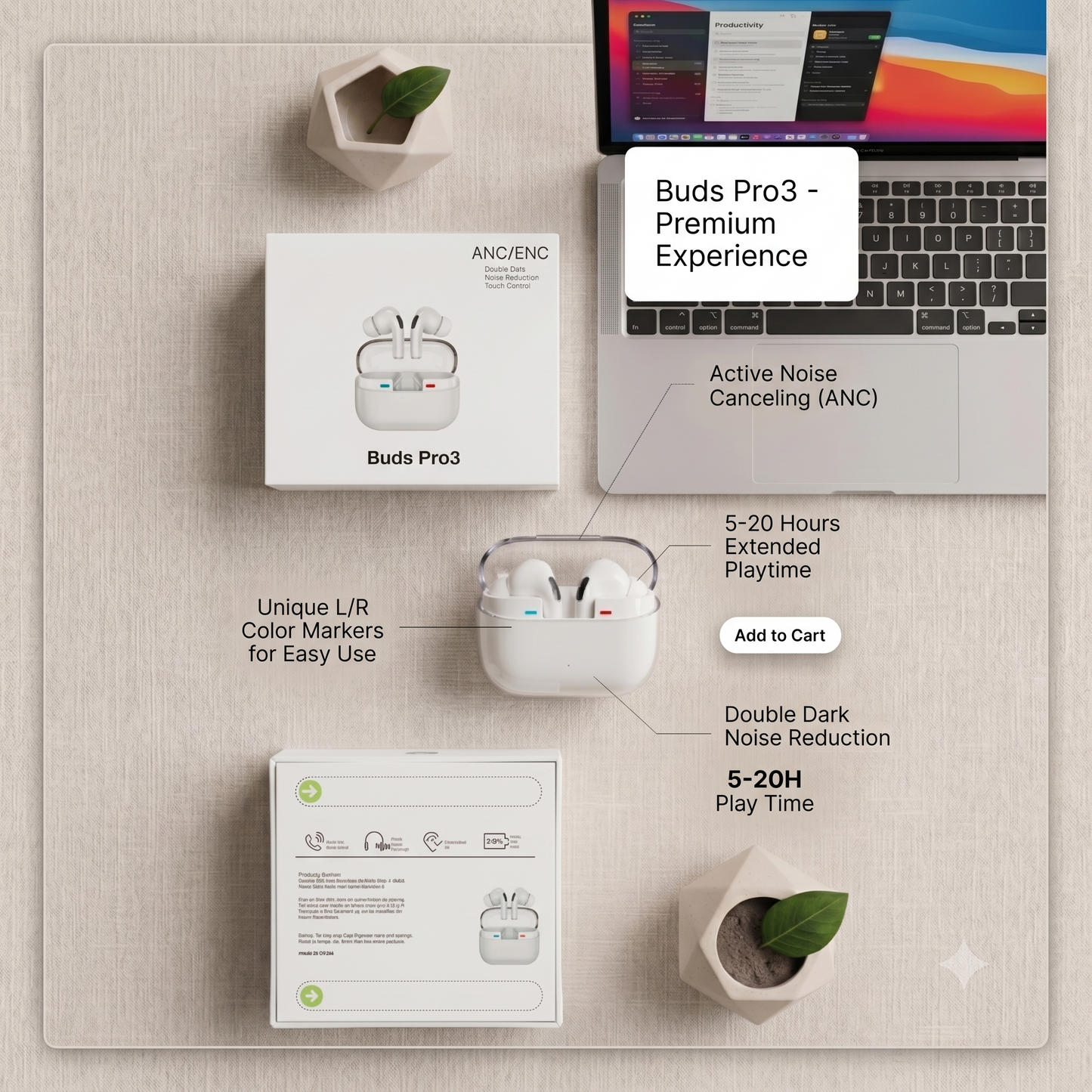 Buds Pro 3 | Buy 1 Get 1 FREE i12