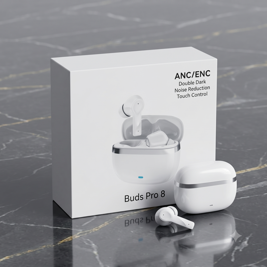 Buds Pro 8 Smart TWS Earbuds - Premium Sound & LED Indicator Case